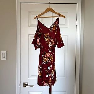 M Mini Floral Wrap Dress